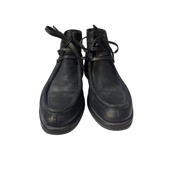 Vince Crawford Black Leather Suede Lace-Up Ankle Boots US 9.5M EU 43 Made In Ita main image 4